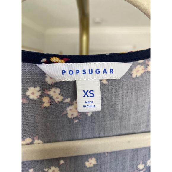 PopSugar Floral Wrap Dress Knee Length Feminine Wedding Nursing Friendly Event - Picture 5 of 9